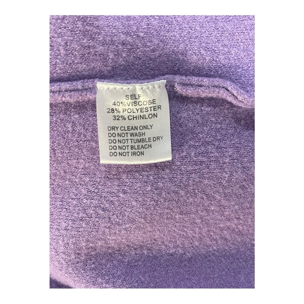 Pinch Front Tie Hooded Cardigan Purple Size S/M - Picture 9 of 9